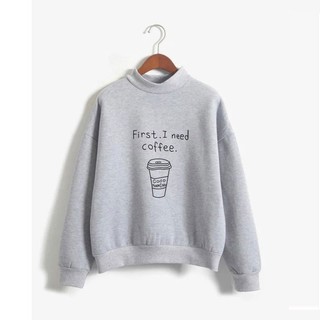 Áo sweater nữ có chữ coffee