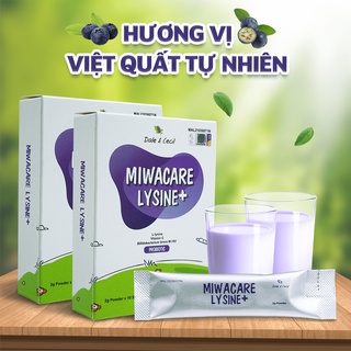 Men Vi Sinh Cho Bé Miwacare Lysine+ Nhập Khẩu Malaysia, Hộp 10 gói Vị Việt Quất, Tăng Cân Nặng Chiều Cao - miwaofficial