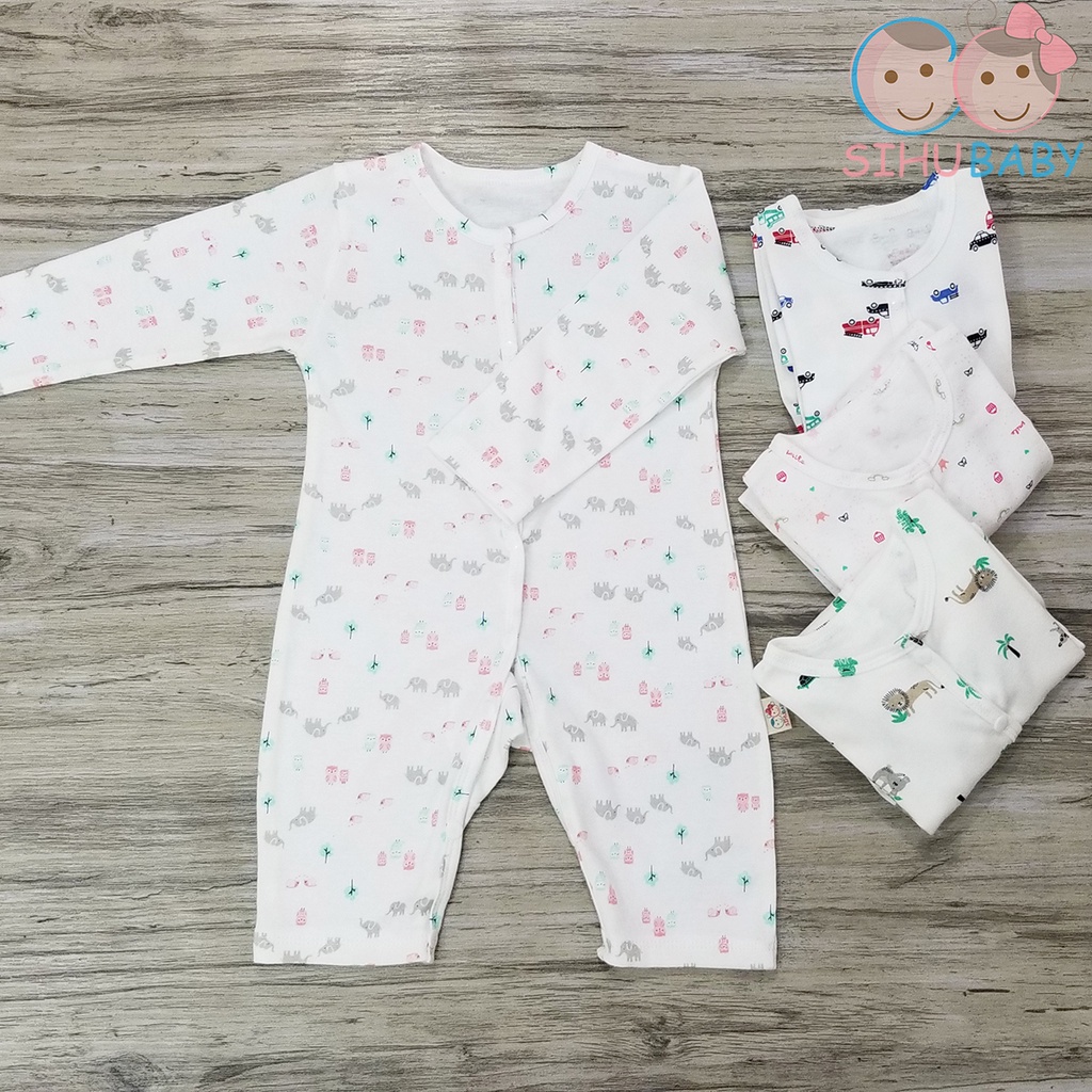 Body Dài Tay Dài Chân Cotton Borip Mềm Mại, Thoải Mái Cho Bé Từ 3 Đến 7,8 Ký | SIHU BABY SHOP