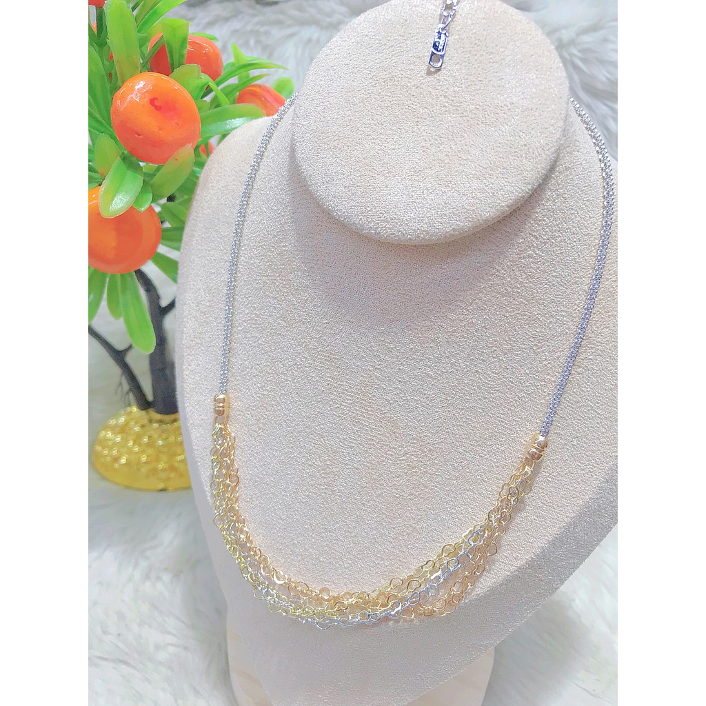 Dây chuyền nữ mạ vàng 18K UHA cho độ sáng lấp lánh cao , bền màu