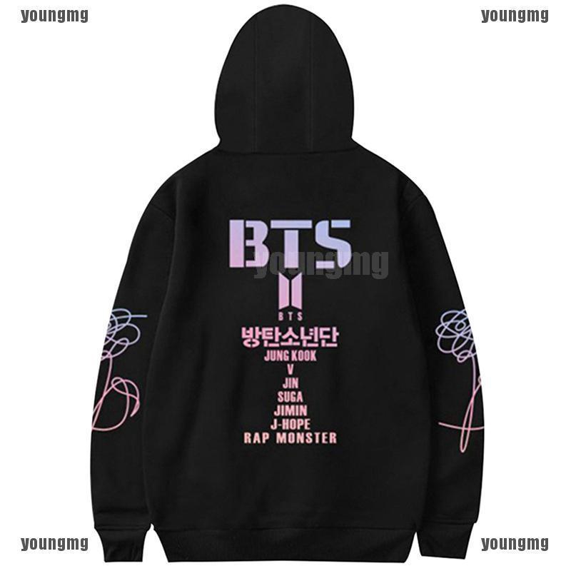 Áo hoodie dài tay thời trang KPOP BTS Bangtan Boys JIMIN V SUGA Rap