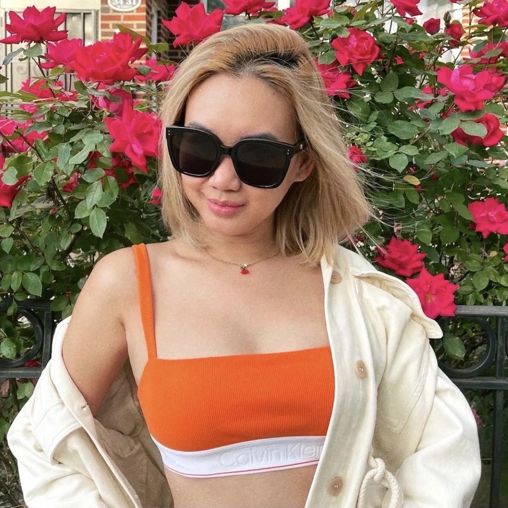 Áo bra thể thao Calvin Klein không gọng màu cam chất lượng