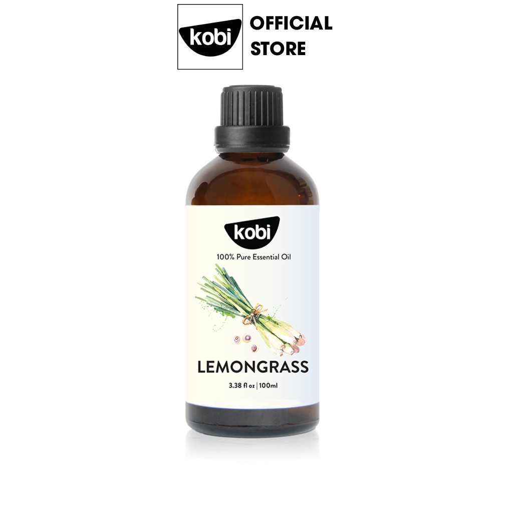 Tinh dầu Sả Chanh Kobi Lemongrass essential oil giúp khử mùi, thơm phòng, đuổi, chống và diệt muỗi - 100ml