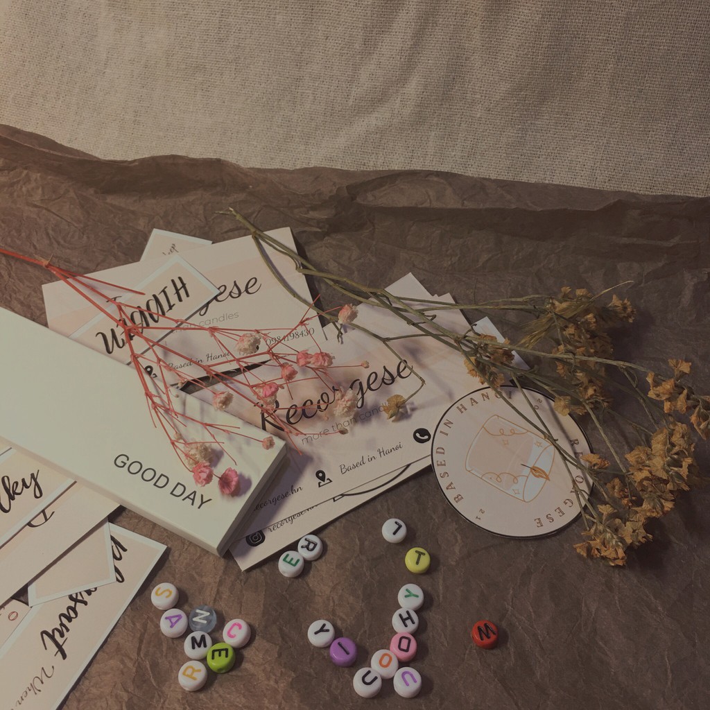 Nến thơm handmade sáp đậu nành nguyên chất CHỮ HIDDEN