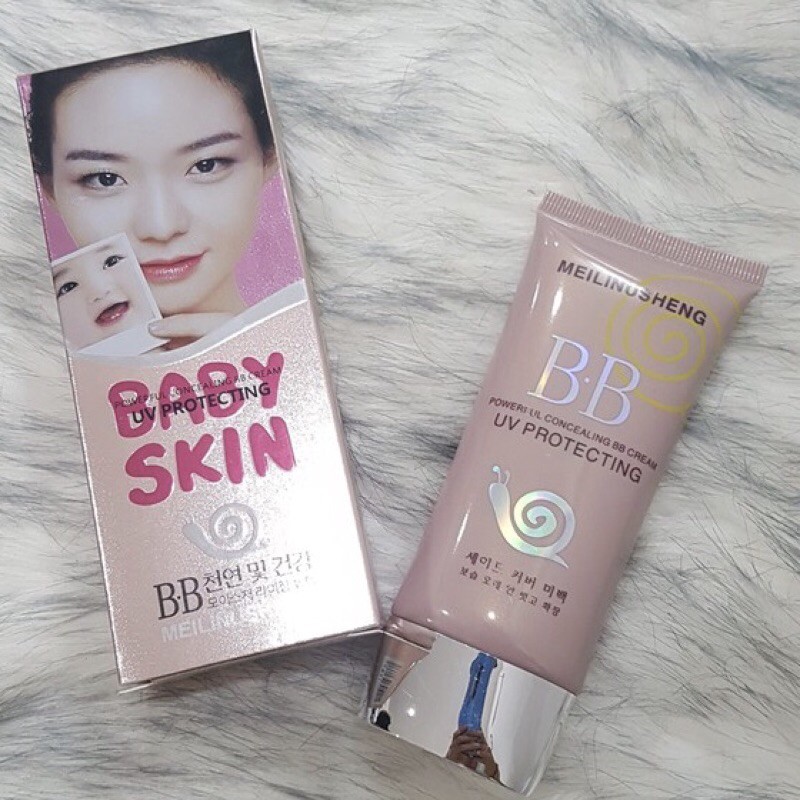 kem nền nữ bb cream ốc sên baby skin manzhilian 40g