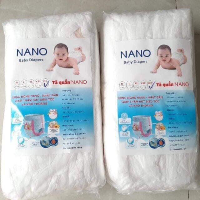 tả nano size L, XL,XXL giá 300/100 quần ạ