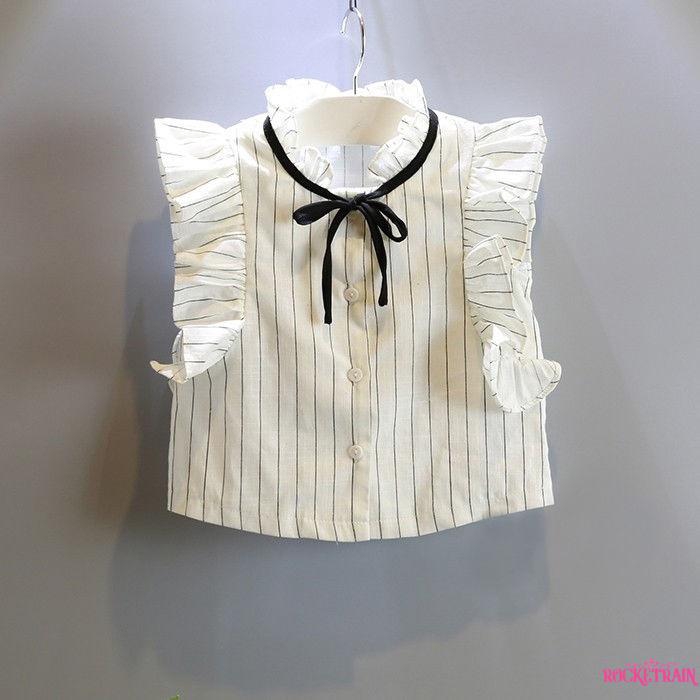 Bộ quần áo trẻ em bằng cotton voan gồm áo không tay và váy cho trẻ từ 2-7 tuổi