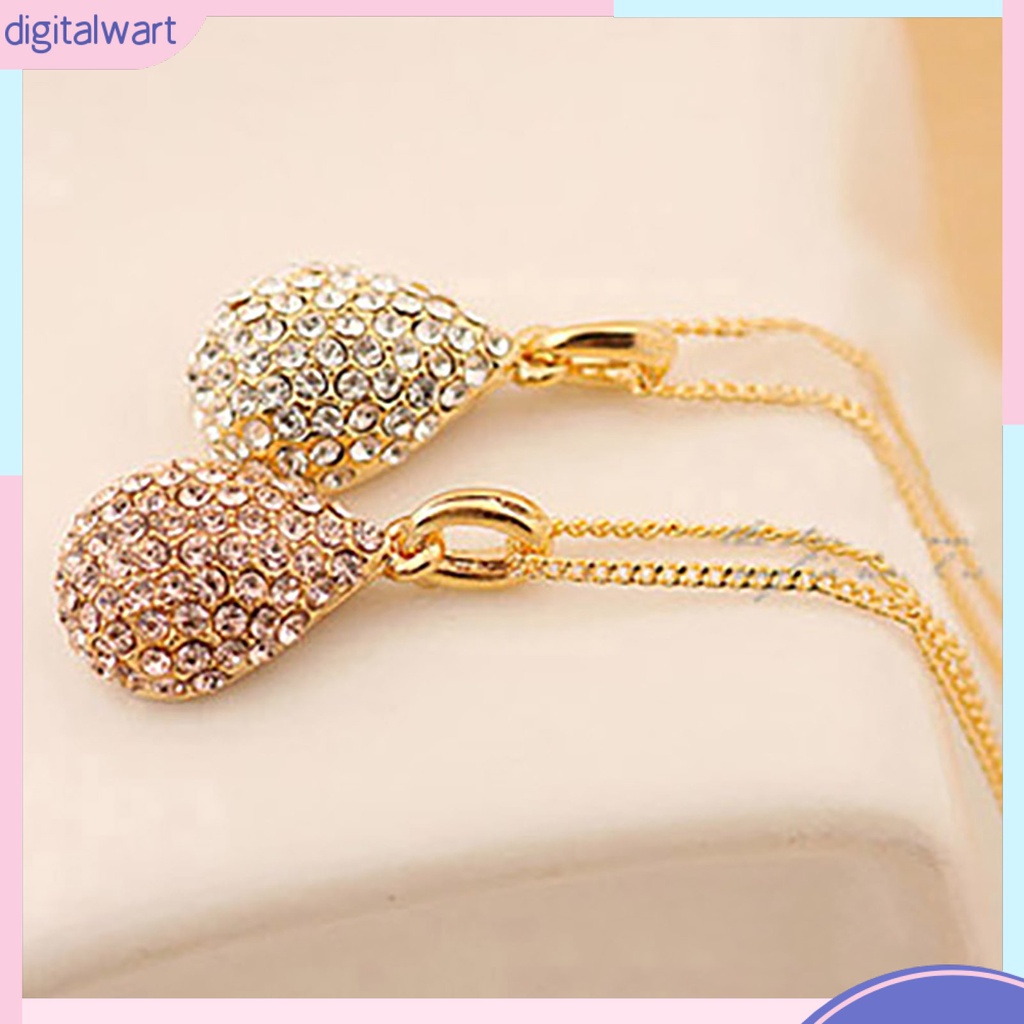 Dây Chuyền Đính Đá Hình Giọt Nước Thời Trang Cho Nữ