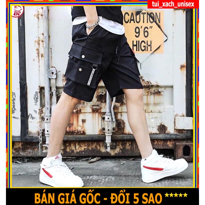 ❤️ Hàng Shop - Cực Chất ❤️ Quần short nam vải kaki túi hộp dây khoá chữ phối cúc siêu phẩm mới , Quần đùi nam dày xịn