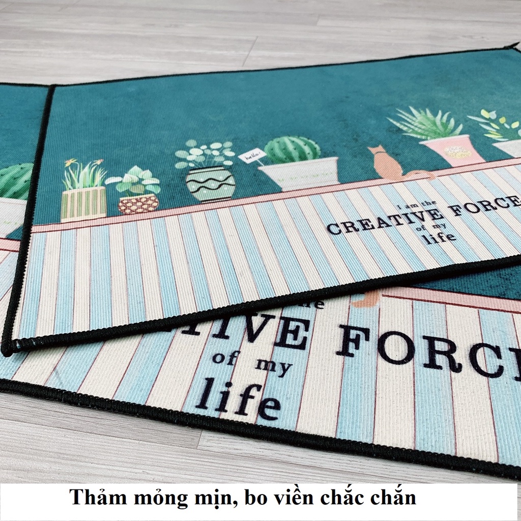 [Mã 151LSSALE giảm 10k đơn 50k] Thảm trải sàn bếp chống trượt, thảm chùi chân nhà bếp, nhà tắm đẹp thấm hút tốt