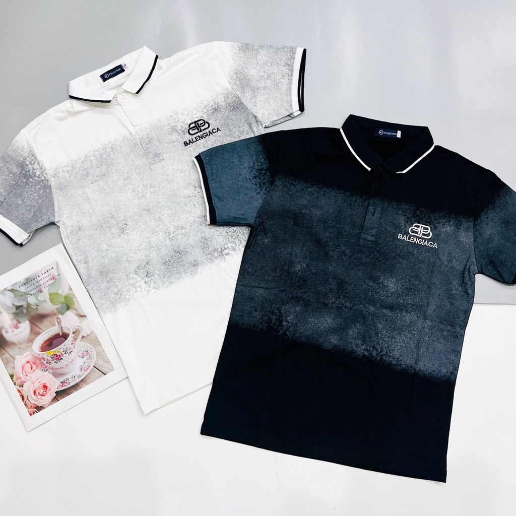 Áo thun nam ngắn tay POLO in chữ  sang trọng vải cotton co giãn bốn chiều vnxk VBSHOP013