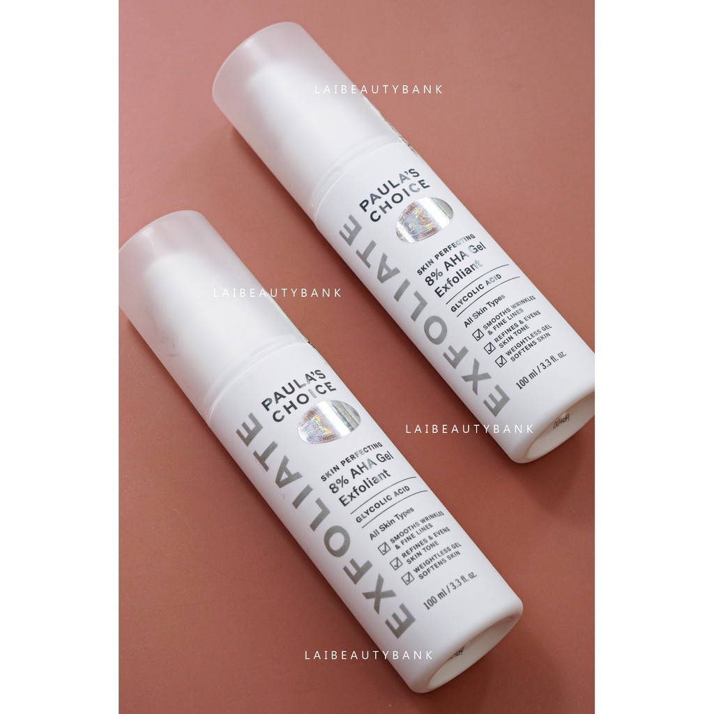 Tẩy da chết hóa học AHA dưỡng mịn, mờ thâm Paula's choice 8% AHA Gel 100ml | BigBuy360 - bigbuy360.vn