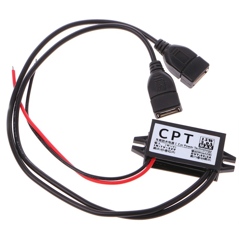 Bộ Chuyển Đổi Điện Áp 12v Sang 5v 3a 2 Usb Đa Năng