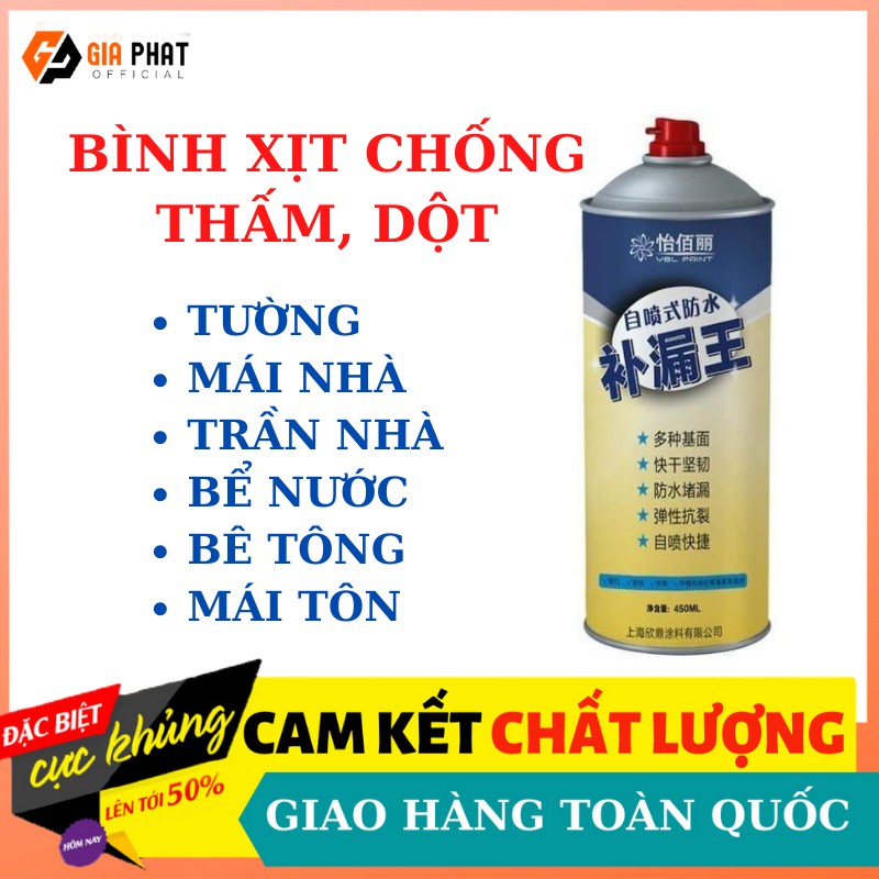 Bình Xịt Chống Thấm, chống dột - Chai dung dịch xịt chống thấm nước - chống dột cao cấp