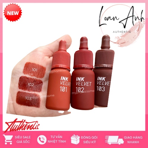 Son Peripera Ink V.elvet Lip Tint siêu lì, bám màu cực tốt