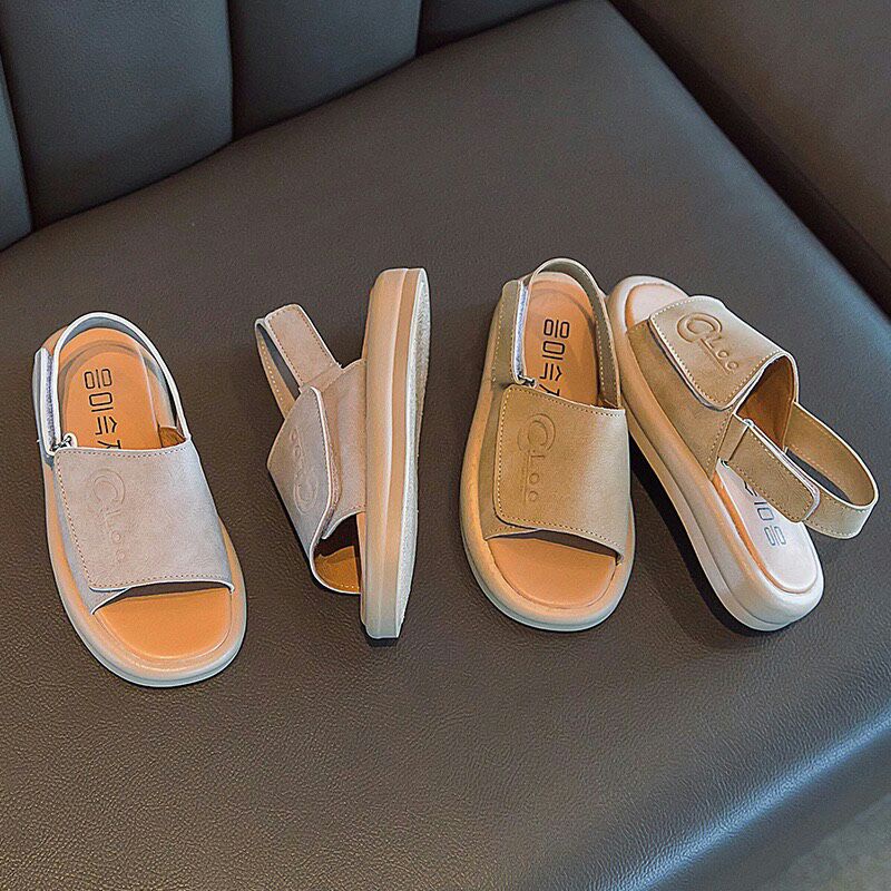 Giày sandal quai dán cho bé gái đế cao su chống trượt