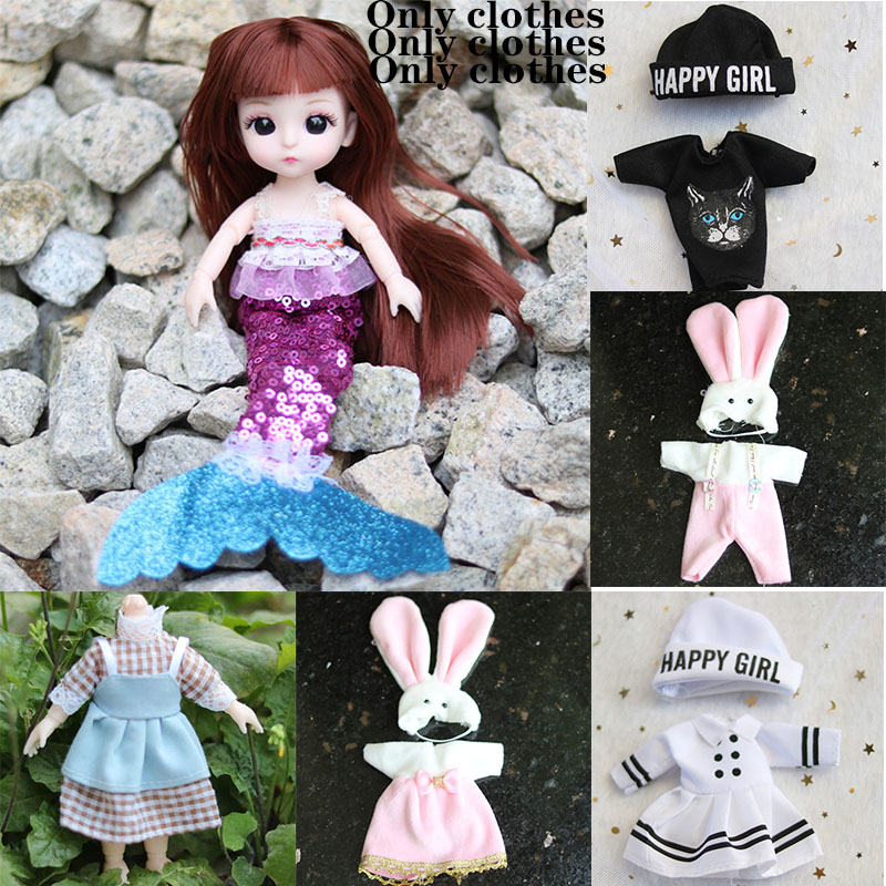 Đầm đồ chơi búp bê nàng tiên cá dễ thương 16cm 1/8