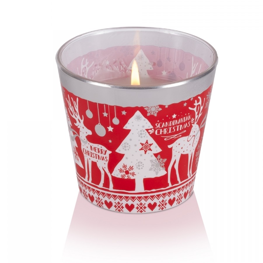 Ly nến thơm Bartek Candles BAT9122 Christmas Scandinavian 115g (Hương gừng, táo, quế)