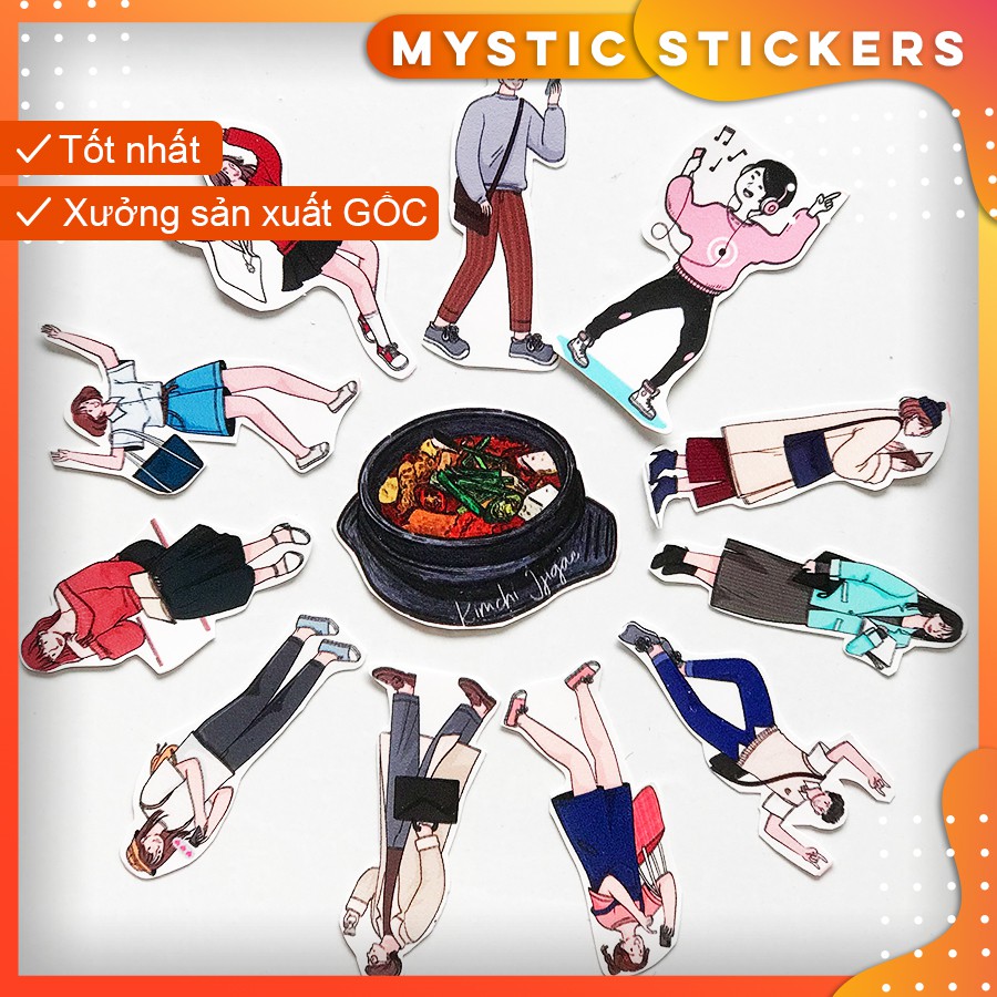 [HÀN QUỐC] 37 Sticker chống nước/ trang trí,dán xe laptop mũ bảo hiểm vali...