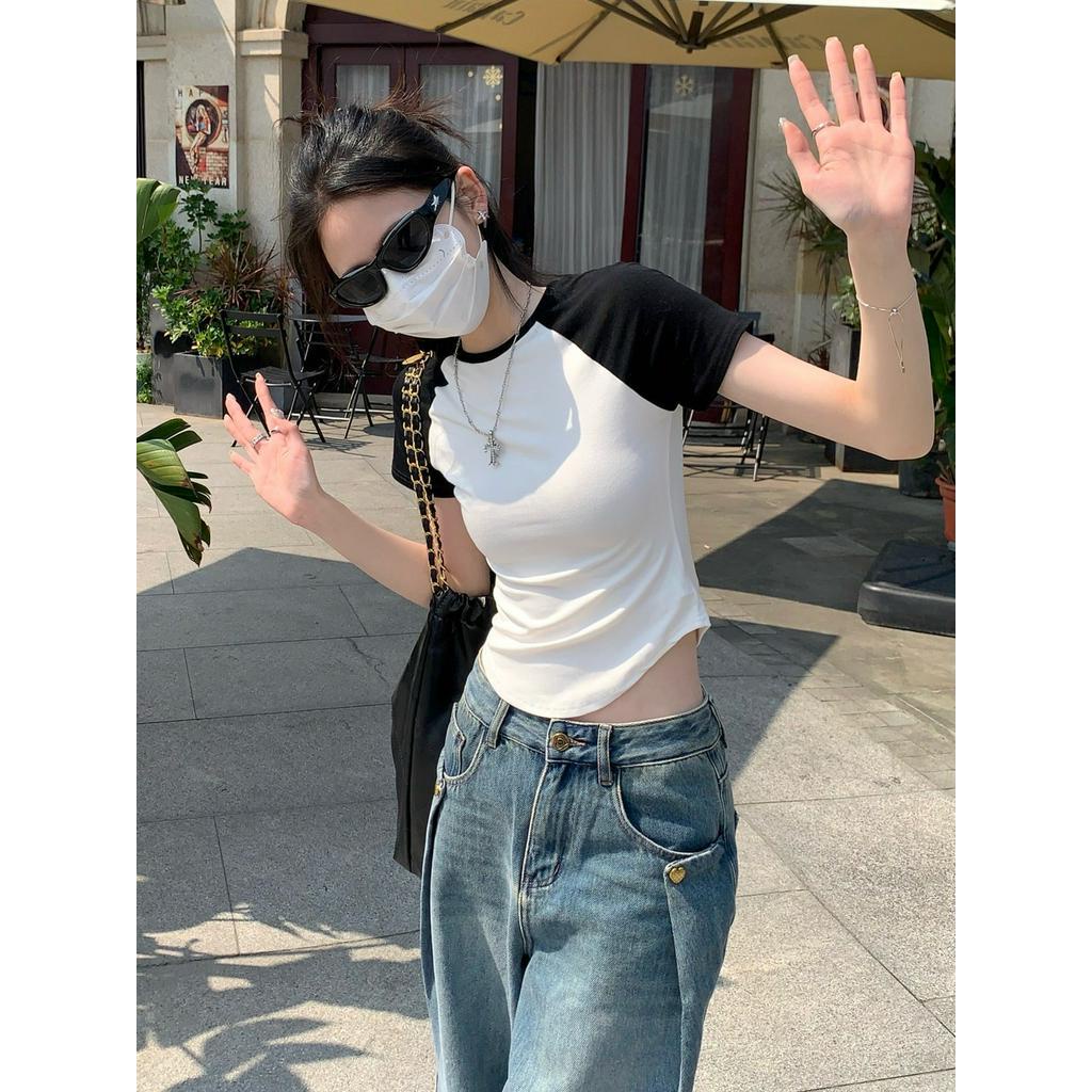 Áo Thun Ngắn Tay Dáng Ôm Thời Trang Cho Nữ 61289