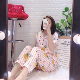 Set pijama lụa cao cấp full size