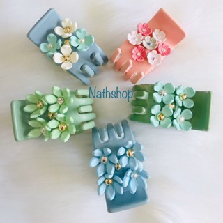 Kẹp càng cua bông hoa Handmade 5 răng