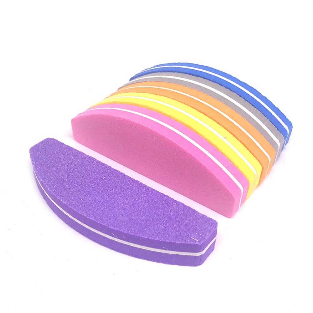 [Hàng mới về] Dũa móng tay thiết kế 2 mặt hình bán nguyệt chuyên dụng