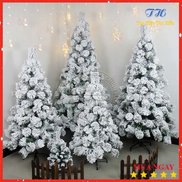 HỎA TỐC HCM Cây Thông Noel Phủ Tuyết 1M5, 2m, 2m4, 3m Cây Thông Trang Trí Noel Giáng Sinh