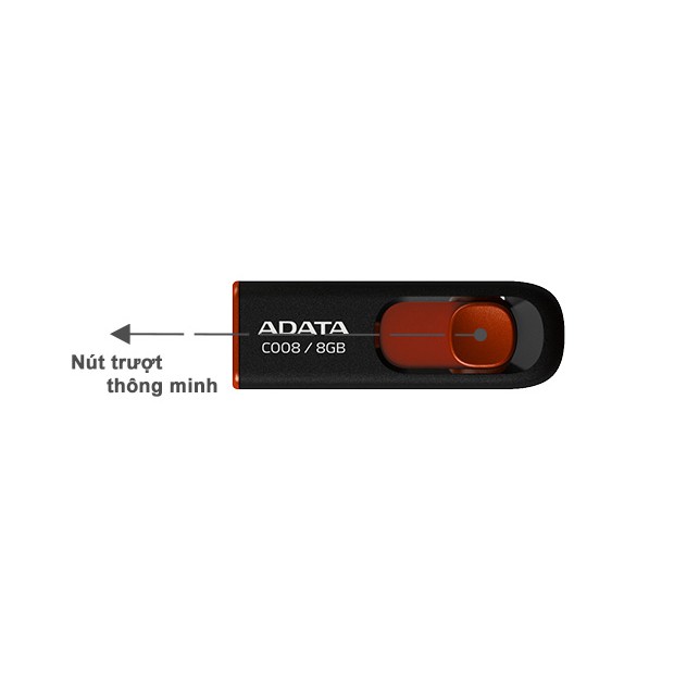 USB ADATA C008 4GB/8GB/16GB/32GB/64GB Chuẩn 2.0 - Phong cách Classic