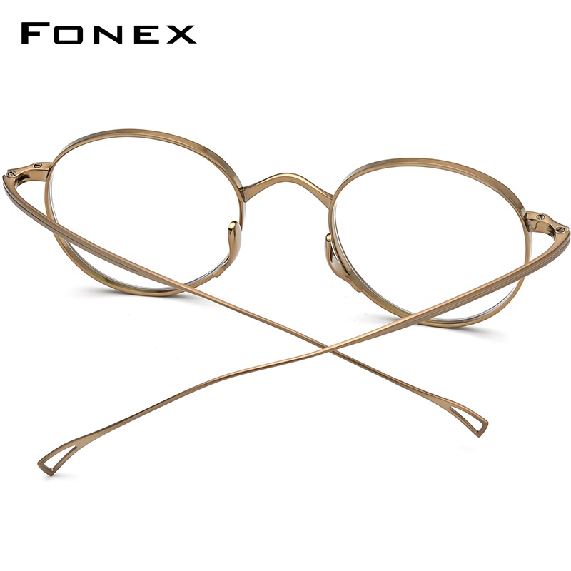 Mắt kính gọng tròn bằng titan siêu nhẹ phong cách Vintage thời trang mới 2021