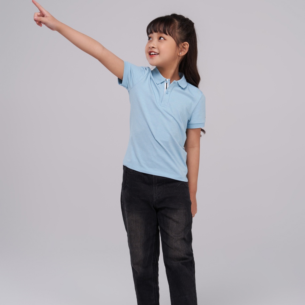 Áo polo Yody trẻ em mắt chim phối nẹp cổ bẻ tay ngắn siêu thoáng mát APK5151