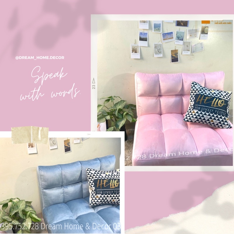 Ghế sofa đơn decor phong cách vintage Hàn Quốc