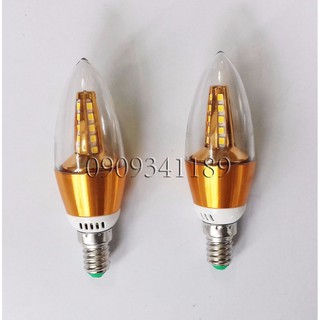 COMBO 2 Bóng đèn led nến 5W- ánh sáng Vàng E14