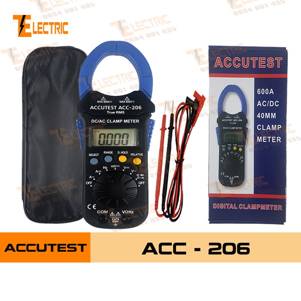 ACC - 206 Ampe Kìm Đo Điện Đo Tần Số Đo Tụ ĐIện Đo Dòng Điện AC/DC 600A ACC 206