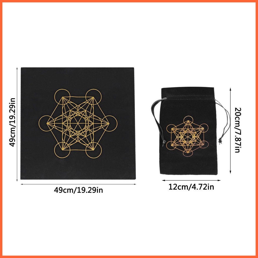 Khăn Trải Bàn Tarot Kèm Túi Đựng Thẻ Bài Tarot Altar Pentagram