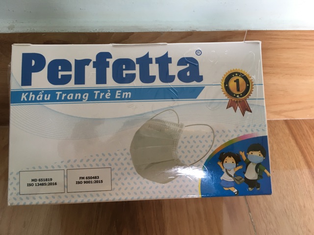 Khẩu trang y tế trẻ em ( 06-12 tuổi ) cao cấp Perfetta 3 lớp-Hộp 35 cái- Hàng đạt chuẩn xuất Châu Âu | BigBuy360 - bigbuy360.vn