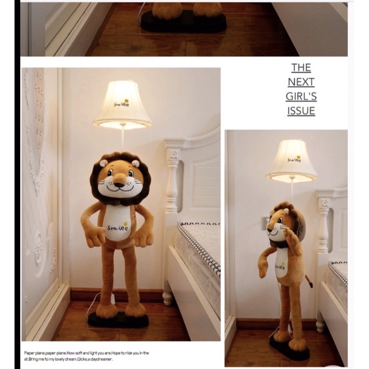 Đèn cây hình thú 3D hoạt hình nhồi bông dễ thương cho bé