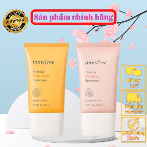 Kem chống nắng lâu trôi làm sáng da innisfree Intensive Triple Care Sunscreen SPF50+ - MAT