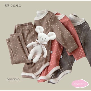 [ CÓ SẴN] BỘ JUMPSUIT KÈM QUẦN CHẤM BI DỄ THƯƠNG PEEKABOO