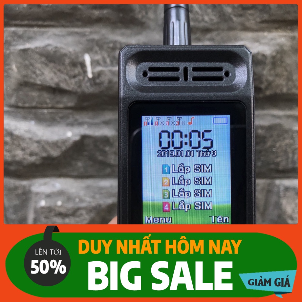 SẢN PHẨM HOT MÀ RẺ Điện Thoại 4 Sim Pin Khủng Retro Telephone W2 Sạc cho Smartphone giả giọng nói SẢN PHẨM HOT MÀ RẺ