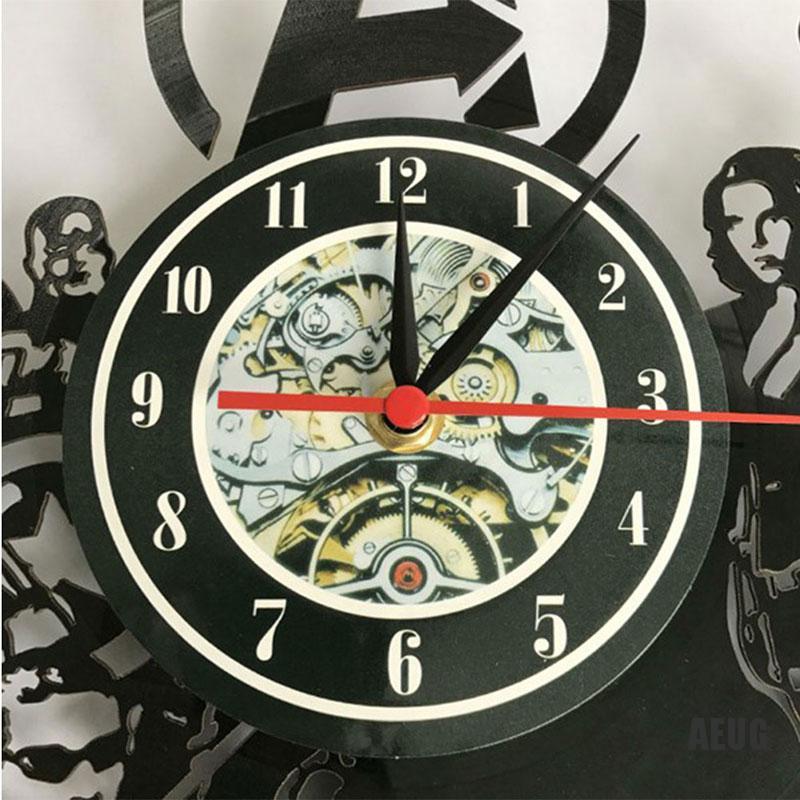 [AIU]  Barber Shop Wall Clock Modern Decoration Vinyl Record Wall Clock