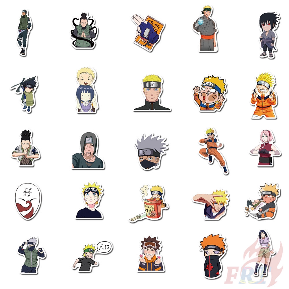 ❉ Naruto - Series 02 Anime Stickers ❉ 50Pcs/Set Uzumaki Naruto Uchiha Sasuke DIY Fashion Decals Doodle Stickers