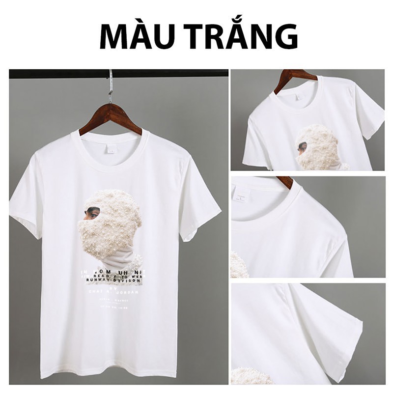 Áo thun unisex ngắn tay không cổ in hình MẶT NGƯỜI NAM - Bộ sưu tập áo phông mặt người thời trang