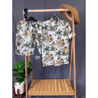 Bộ hoa quả đi biển chất đẹp, quần áo đi biển gia đình