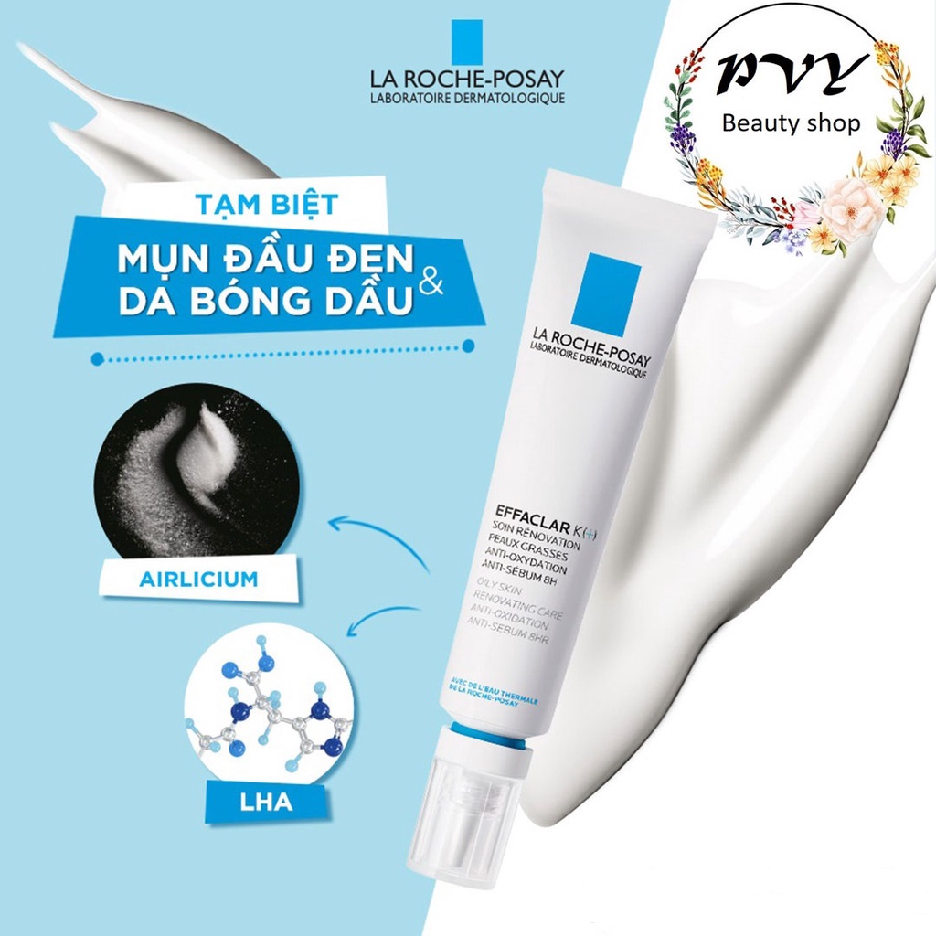 Kem Giảm Mụn Cám, Mụn Đầu Đen K+ La Roche Posay 40ml #Pvy Beauty