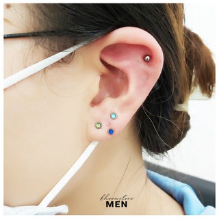 (1 Chiếc) Khuyên tai Nút đá nhiều màu
