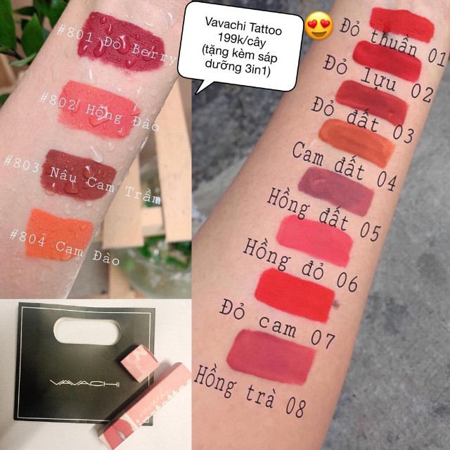 [MUA 1 TẶNG 1] son môi lì VAVACHI LIPSTICK hàng Chính Hãng Mỹ Phẩm Pilla