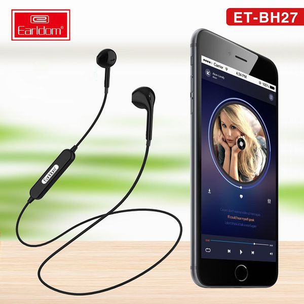 Tai Nghe Bluetooth  Earldom BH-27 2 Tai Có Dây Thể Thao Hỗ Trợ iOS, Android Có Chức Năng Đàm Thoại