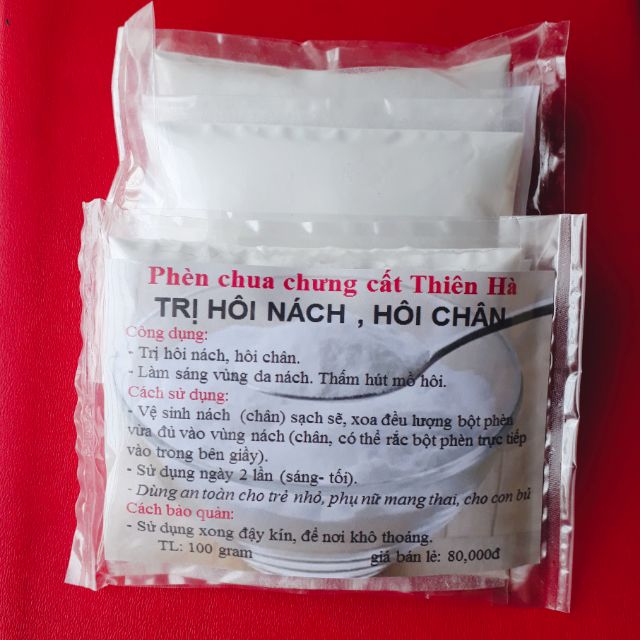 Phèn chua chưng cất trị hôi nách_hôi chân Thiên Hà