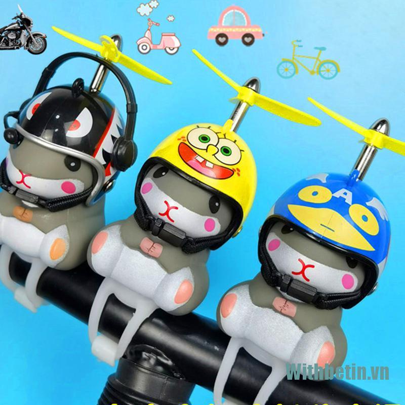 【Withbetin】Car Accessories Hamster with Helmet for Interior Decoration Bike Motor Cycling A